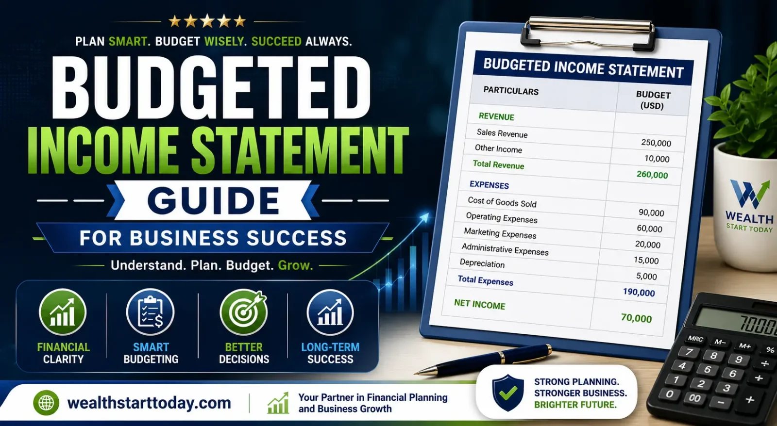 budgeted income statement