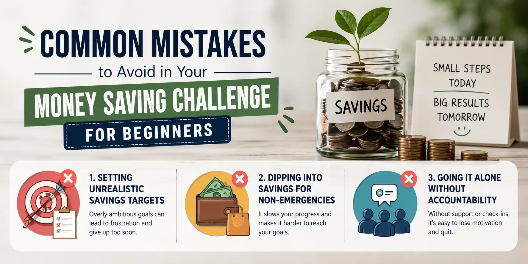Common Mistakes to Avoid in Your Money Saving Challenge for Beginners