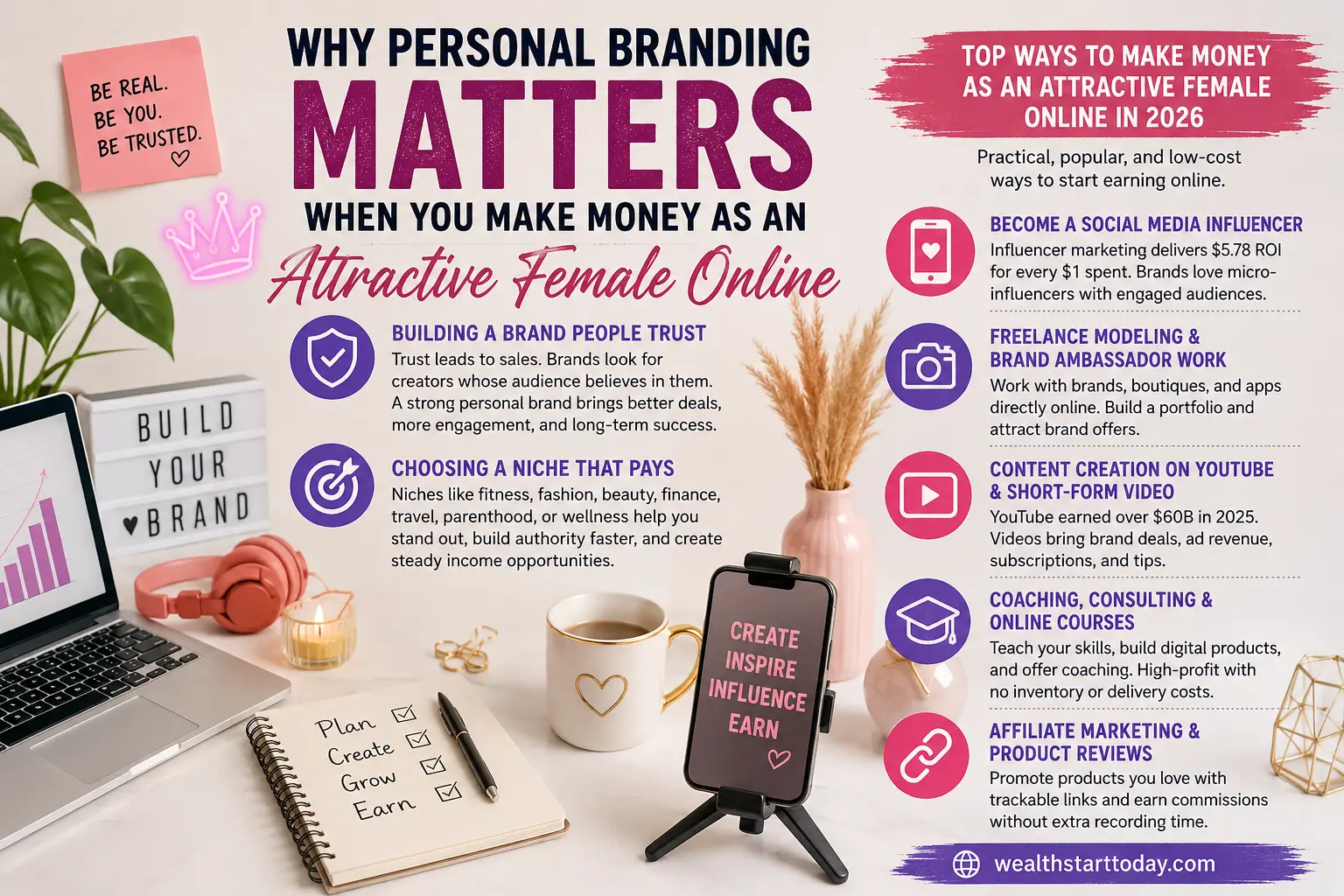 how to make money as an attractive female online