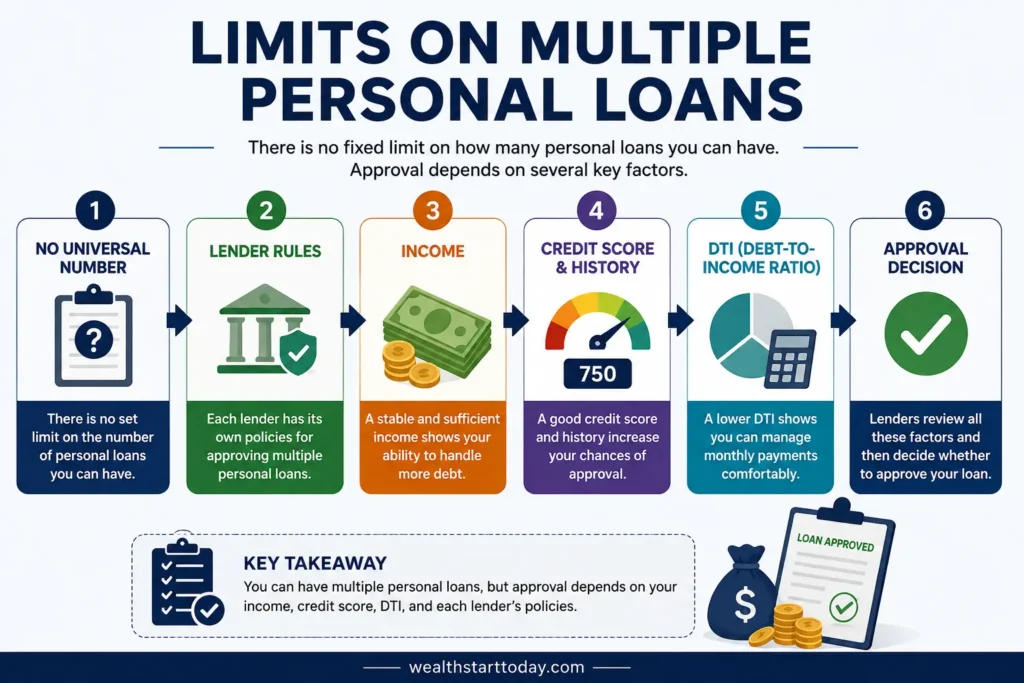 Limits on multiple personal loans and lender approval factors