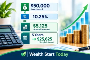 Yrefy $50,000 investment return calculation at 10.25 percent